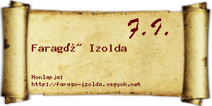 Faragó Izolda névjegykártya